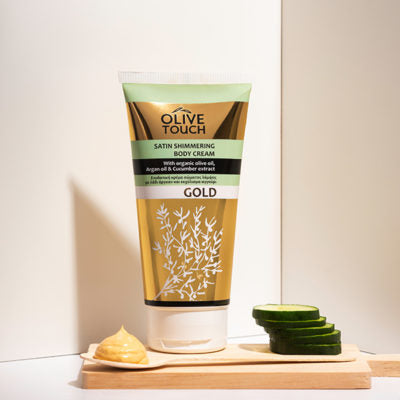 Olive Touch Satin Shimmering Body Cream Gold 200ml